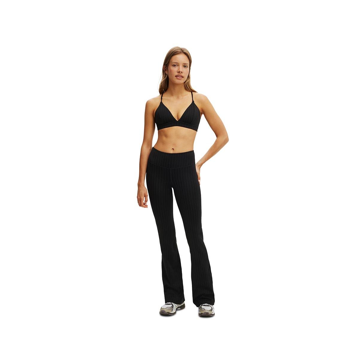 Cotton On Women's Active Pinstripe High Apex Crop