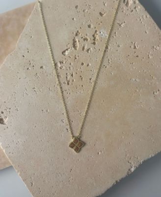 Gold Pointed Clover Necklace