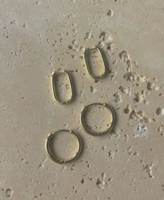 Gold Plated Hoop Earring Set