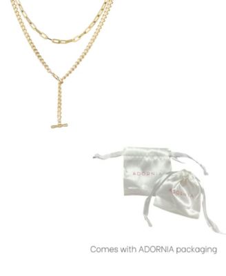 Gold Toggle and Paperclip Set of Two Necklaces