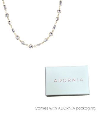 Gold Plated Crystal Mixed Shape Necklace