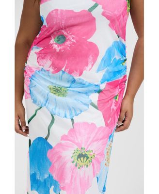 Women's Curve Mesh Maxi Dress