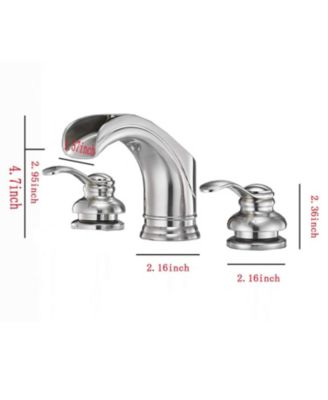 8 in. Waterfall Widespread 2-Handle Bathroom Faucet In Brushed Nickel