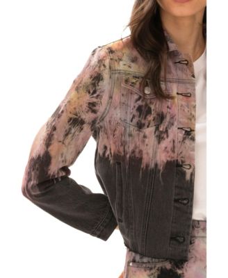 Women's Daria Tie-Dye Cropped Denim Trucker Jacket