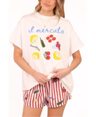 Women's Krystal Short Set - Red Stripe XL