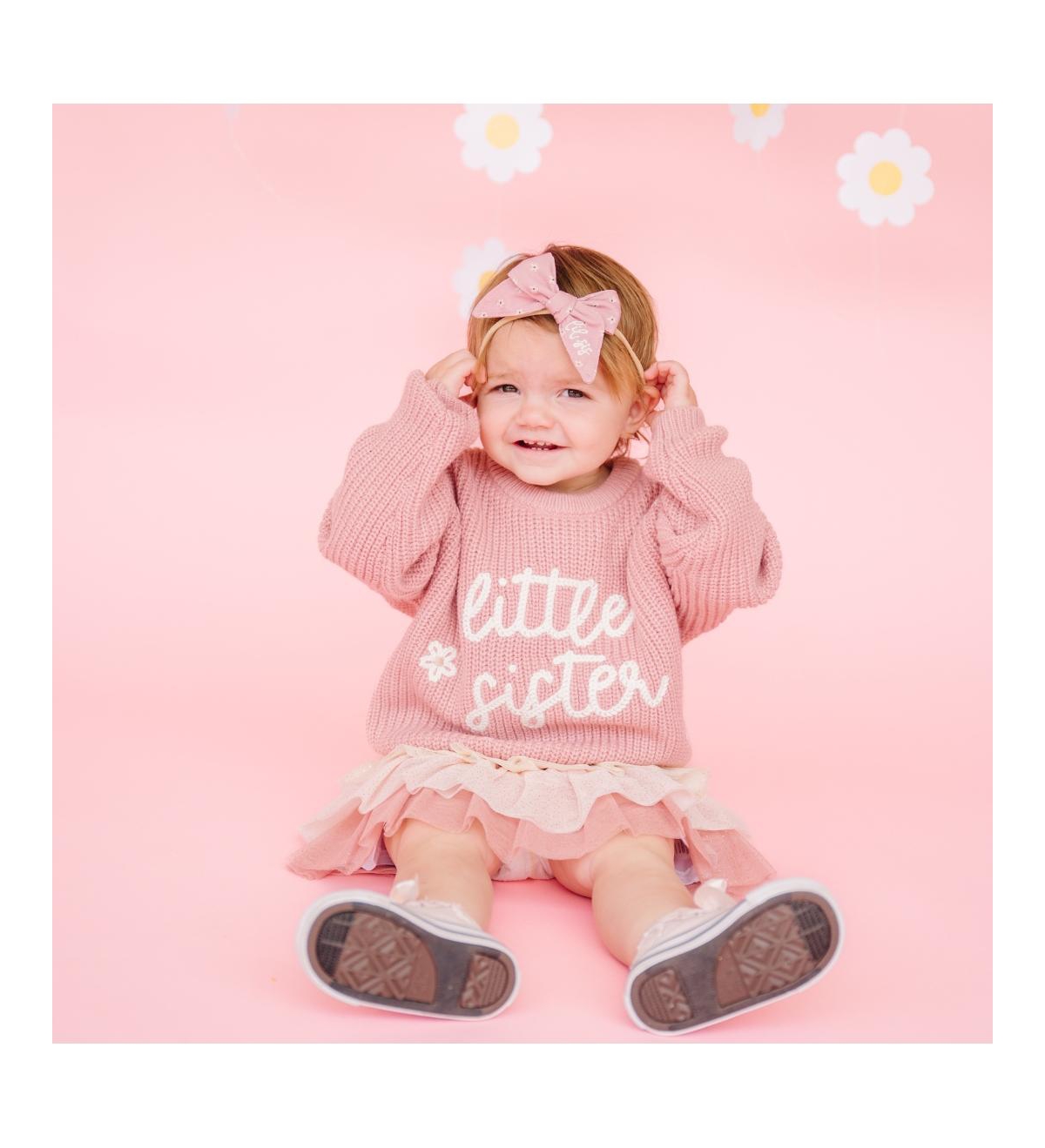 Sweet Wink Baby Girl's Lil Sis Bow Baby Headband