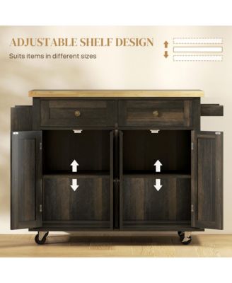 Stylish Kitchen Storage Cabinet with Multiple Shelves for Kitchen and Dining Room