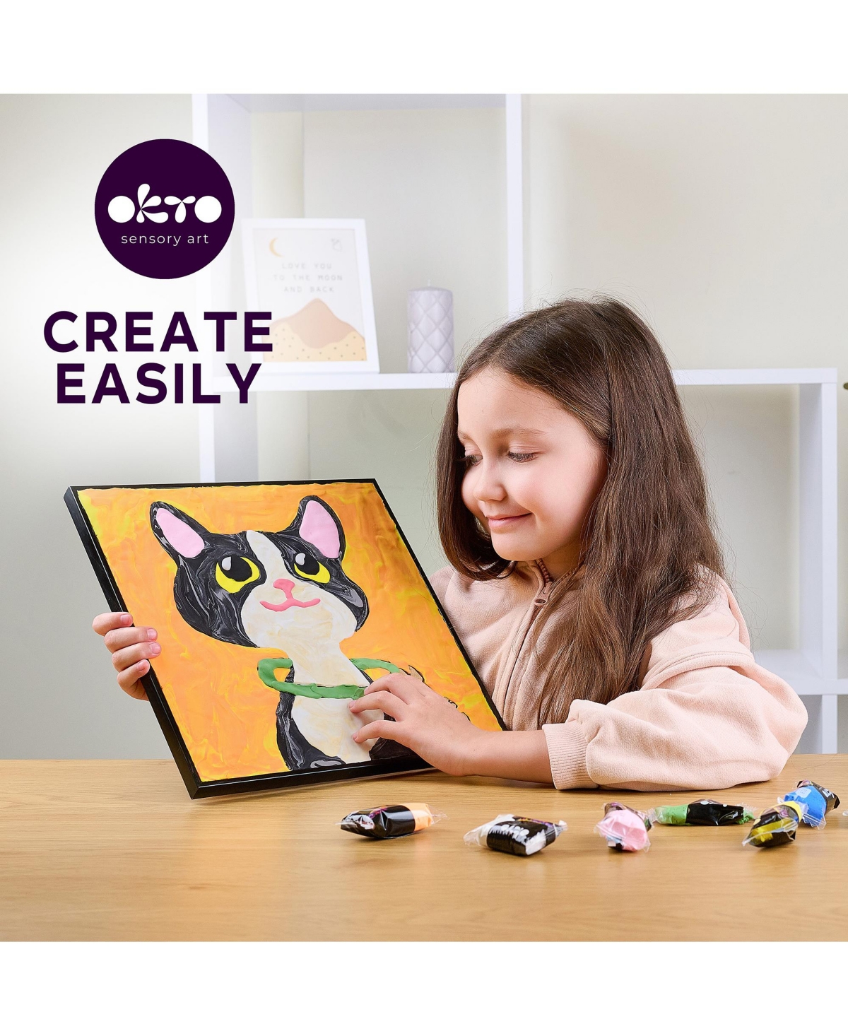 Okto Air-Dry Clay by Numbers – 29x29 Cat (11.4 x 11.4 in)