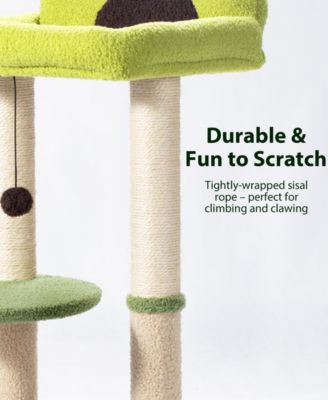 33-Inch 3-Tier Cat Tree – Stable, Scratch-Friendly & Fun Play Tower