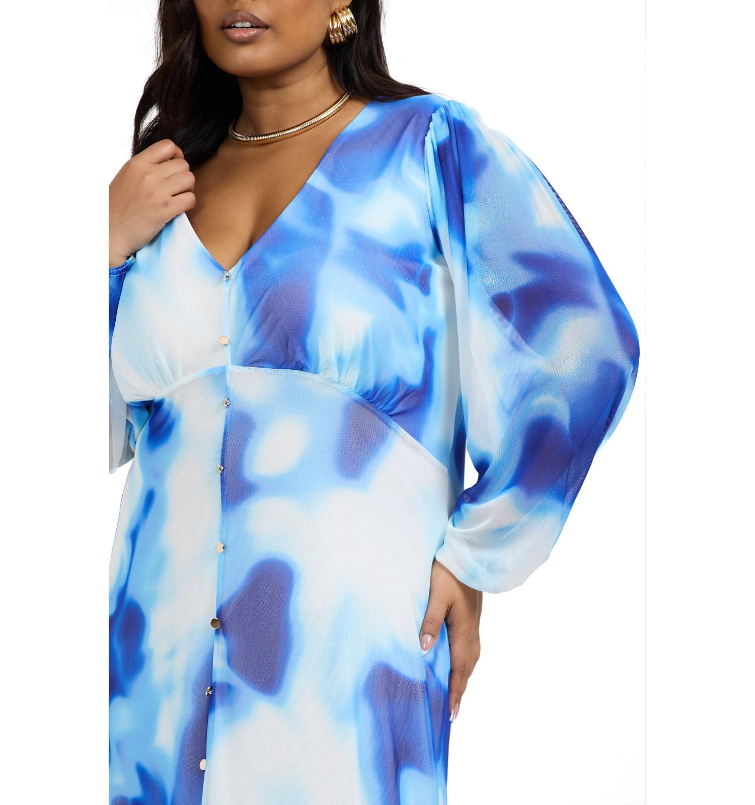 Women's Vibrant Tie Dye Midi Dress