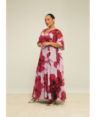 Women's Elegant Flowing Floral Maxi Dress