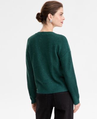 Women's Roving Sequin V-Neck Sweater, Macy's Exclusive