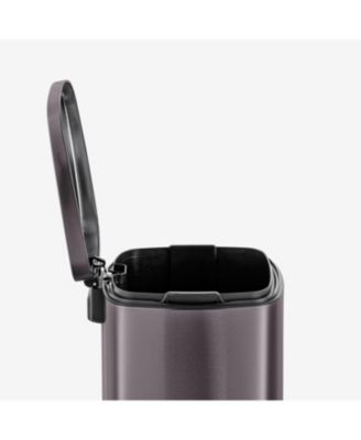 50L / 13.2 Gallon Rectangular Step Can -Black Stainless Steel