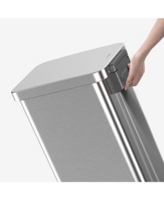 50L / 13.2 Gal Slim, Stainless Steel Step On Trash Can with ring liner