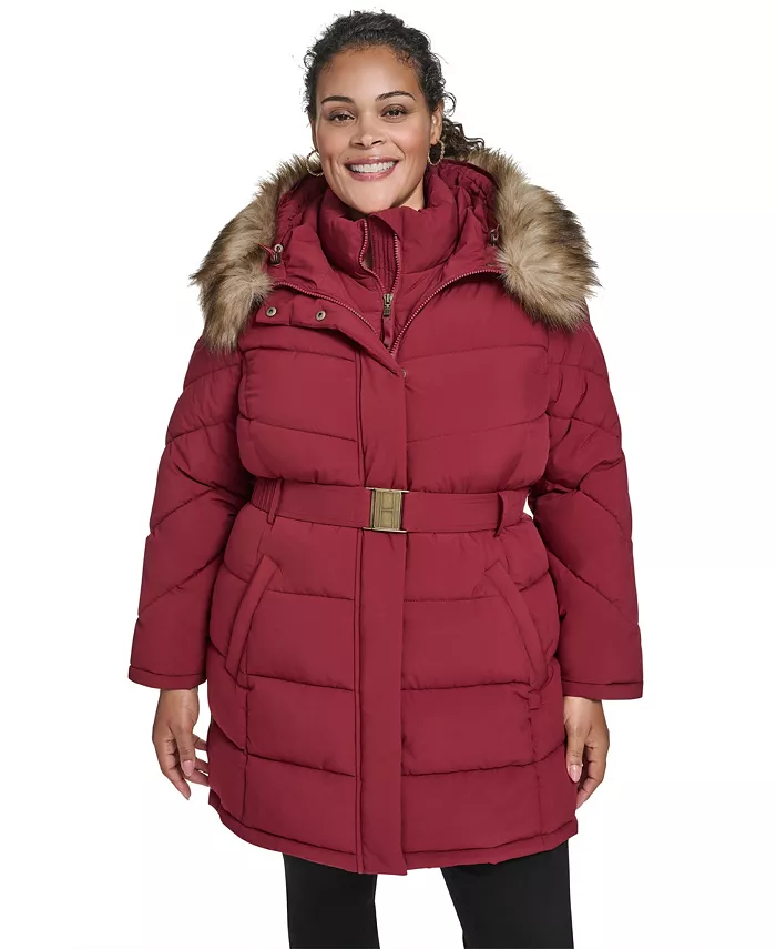 Plus Size Hooded Puffer Coat - thumbnail 4