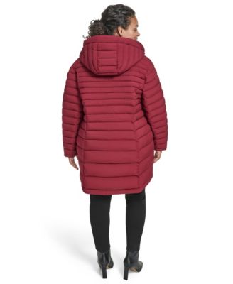 Plus Size Hooded Packable Puffer Coat