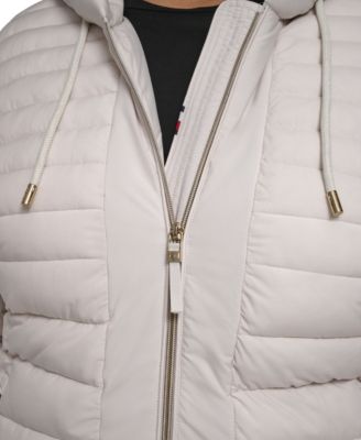 Plus Size Hooded Packable Puffer Coat