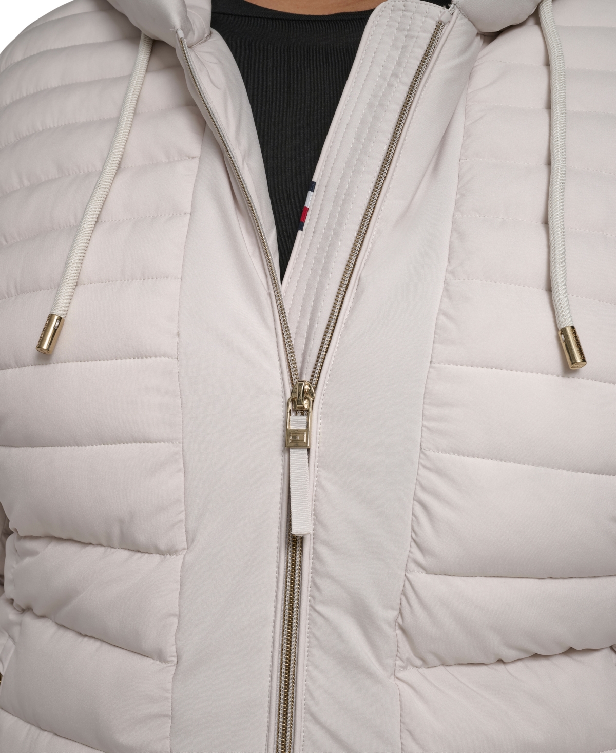 Tommy Hilfiger Plus Size Hooded Packable Puffer Coat In White