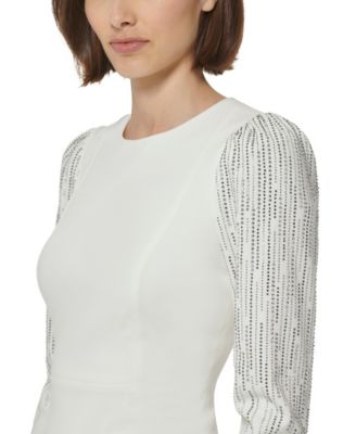 Women's Bling Sleeve Sheath Dress
