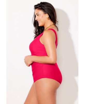 Women's Sarong Front One Piece Swimsuit