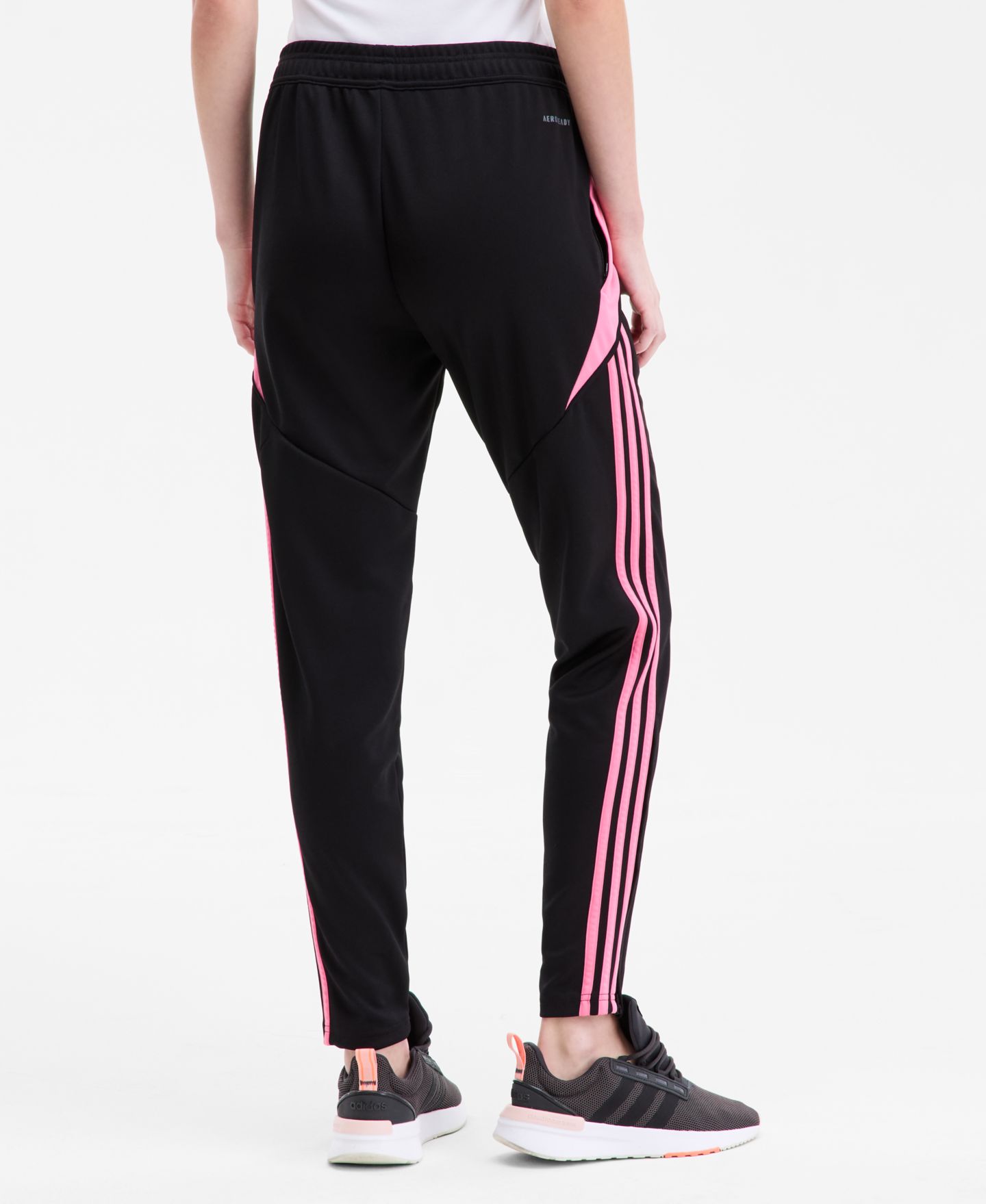 Женские брюки adidas Tiro 24 Slim-Fit Training, цвет: Чёрный / Розовый — фото 4