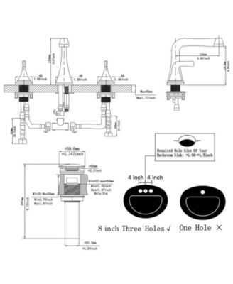 8 in. Widespread Double Handle Bathroom Faucet With Pop-up Drain Assembly