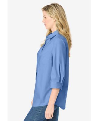 Plus Size Within Perfect Three Quarter Sleeve Shirt