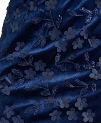 Women's Velvet Long Sleeve Short Dress