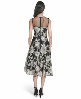 Women's Lace Crewneck Midi Dress