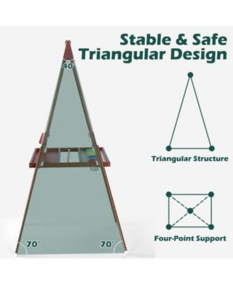 26" Wide 3 in 1 Kids Easel Height Adjustable Art Easel with Chalkboard, Whiteboard & Paper Roll