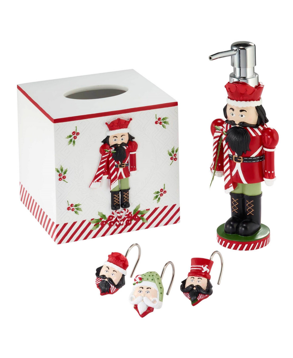 Avanti Peppermint Nutcracker Resin Lotion Dispenser In Multi