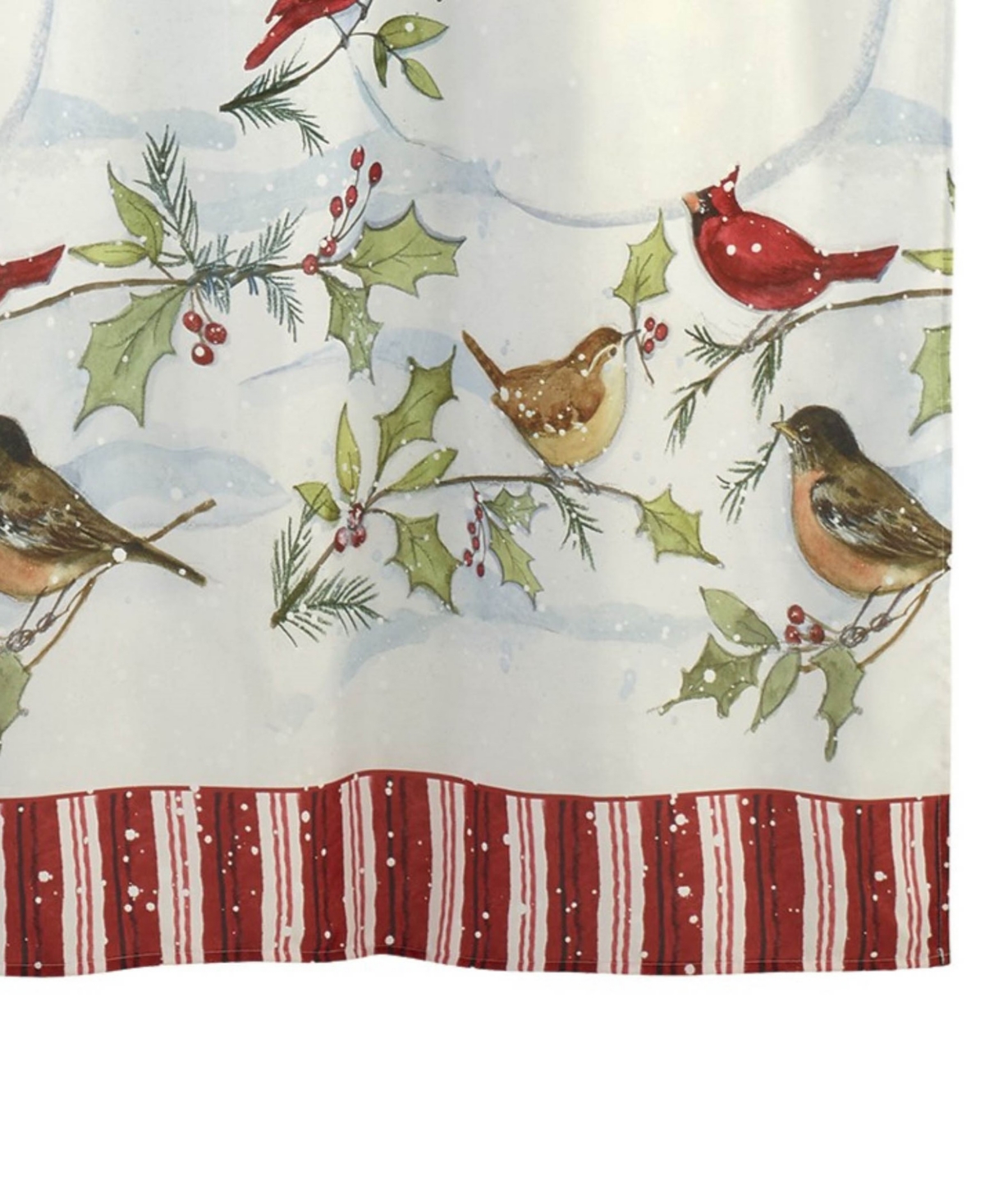 Avanti Holiday Cheer Polyester Shower Curtain, 72" X 72" In Multi