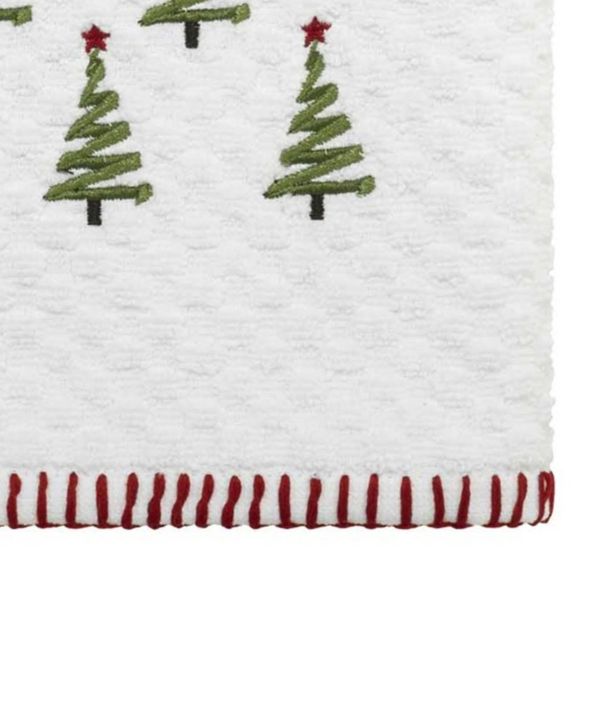 Avanti Ribbon Tree Cotton 2-pc. Hand Towel Set, 28" X 16 In White