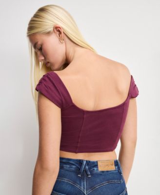 Women's Dolly Joleans Cropped Corset Top, Regular & Plus Size