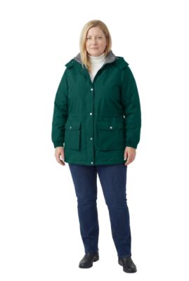 Plus Size Microfiber Parka