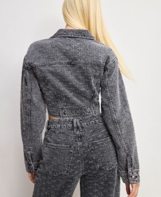 Women's Dolly Joleans Crystal Denim Jacket, Regular & Plus Size