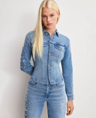 Women's Dolly Joleans Crystal Fitted Jacket, Regular & Plus Size