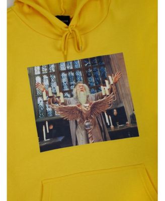 Dumbledore Long Sleeve Yellow Adult Hooded Sweatshirt-3XL
