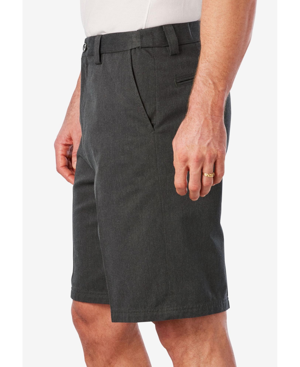 KingSize Big & Tall Wrinkle-Free Expandable Waist Plain Front Shorts