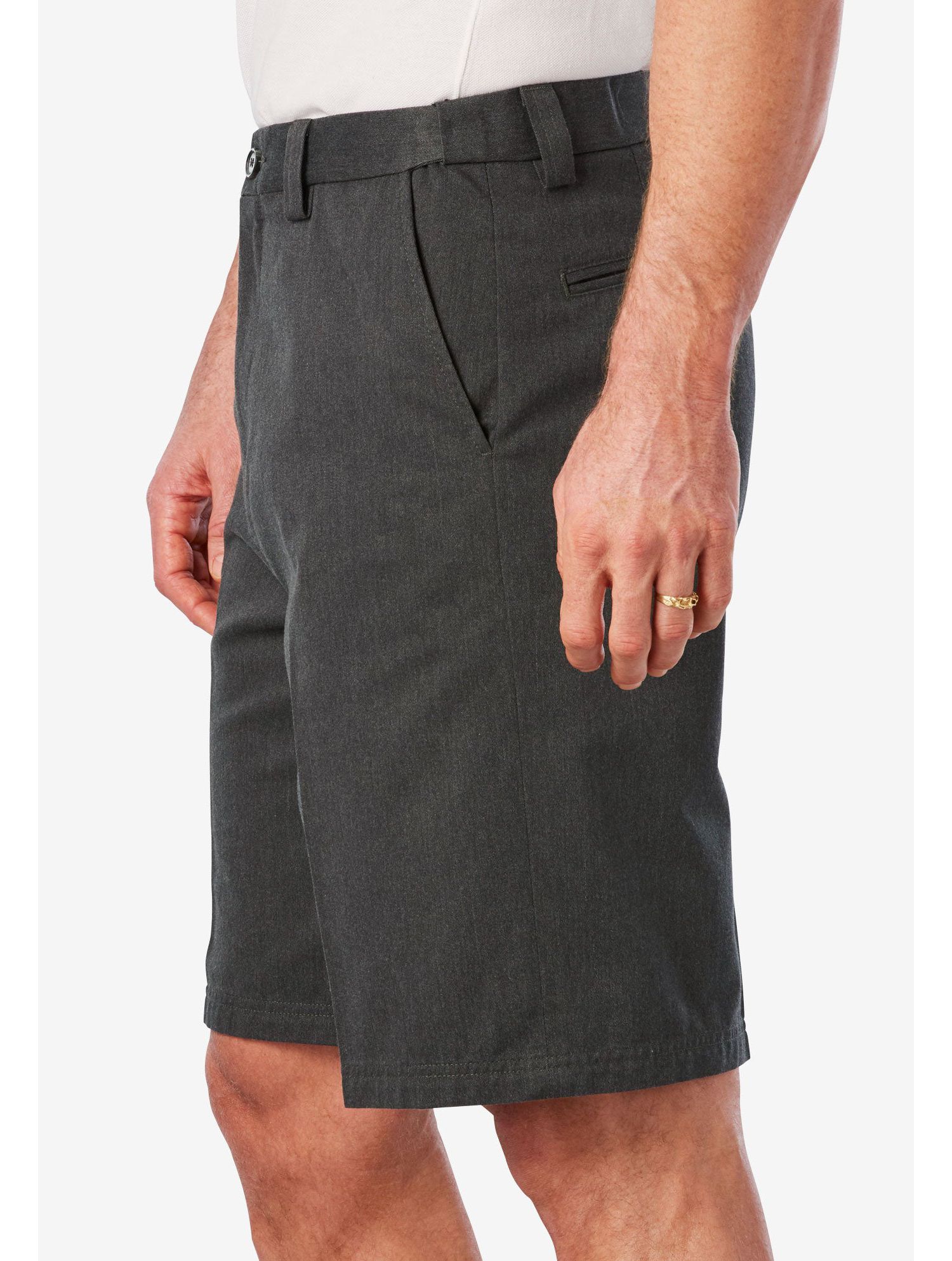 Men's Wrinkle-Free Expandable Waist Plain Front Shorts