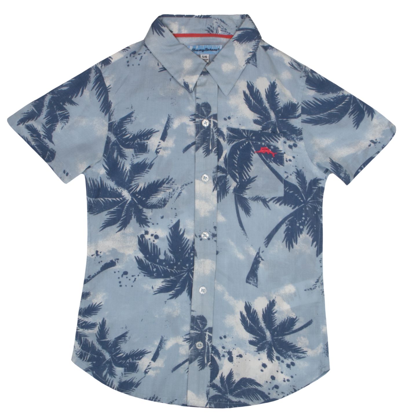 Рубашка Tommy Bahama Classic Woven Button Down для мальчиков, цвет: Синий — фото 1