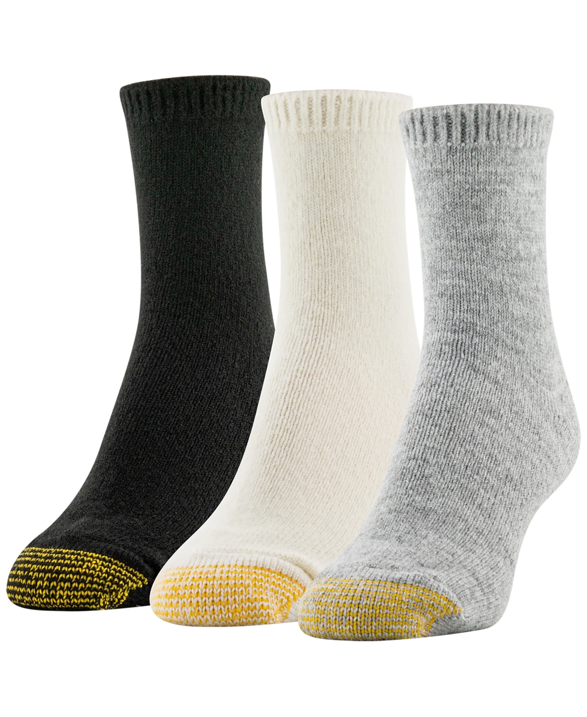 Gold Toe Women's 3-pack Fuzzy Midi Crew Socks In Multi