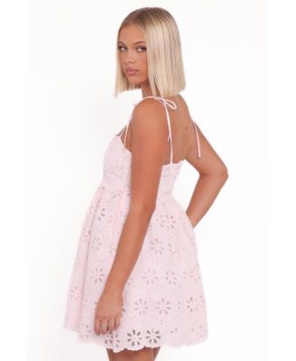 Women's Lynne Mini Dress - Pink Broderie