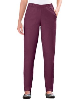 Women's Within Straight Leg Fineline Pull-On Stretch Denim Jeans