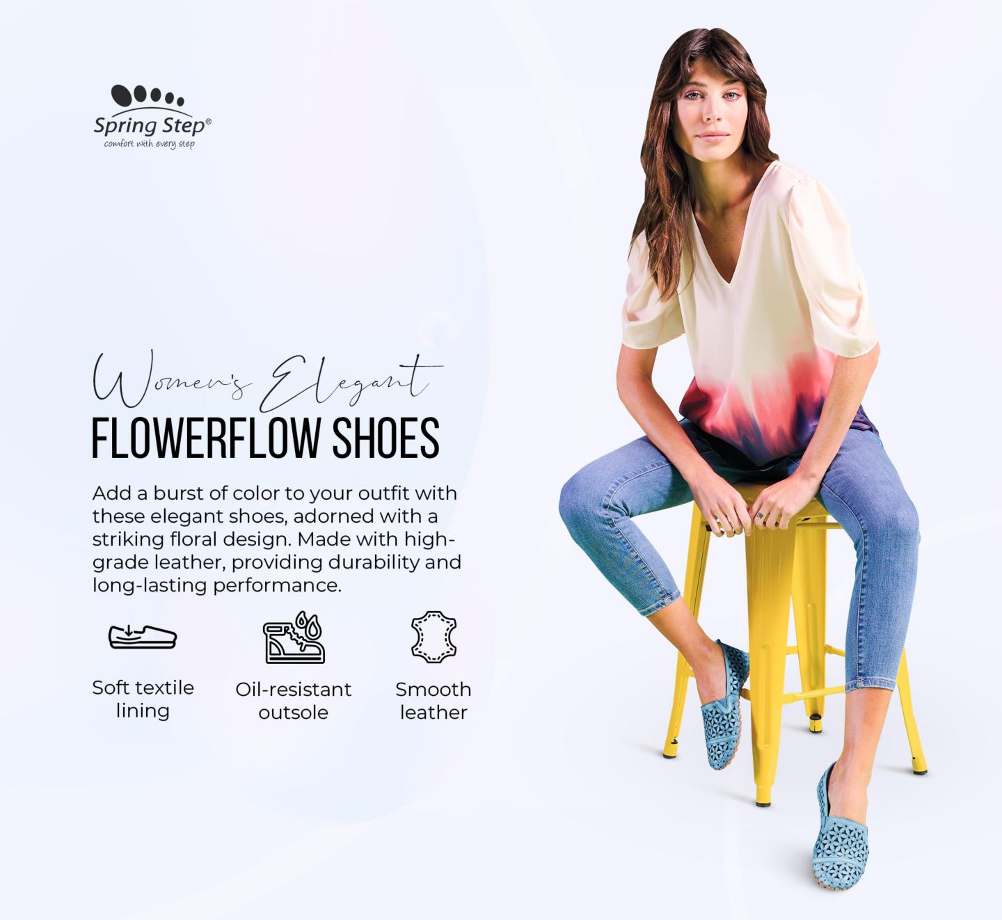 Женские туфли Spring Step Flowerflow Loafer Slip-On with Knit Upper, цвет: Бежевый — фото 5