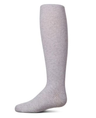 Big Girls' Thin Ribbed Cotton Tights