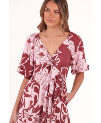 Women's Shanae Maxi Dress - Pink Brown Paisley