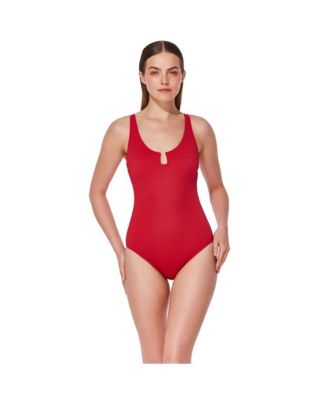 Women's St. Tropez U Wire Textured One Piece