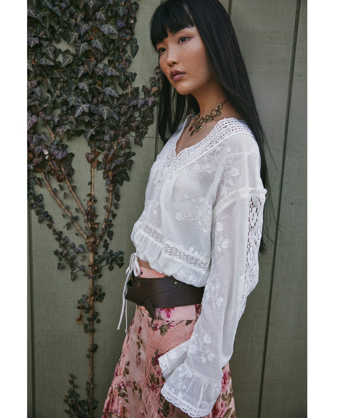 Free People Sweet Love Bell Sleeves Blouse