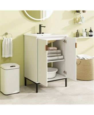 Bathroom Cabinet with Sink Combo Space Saving Vanity Unit with Storage